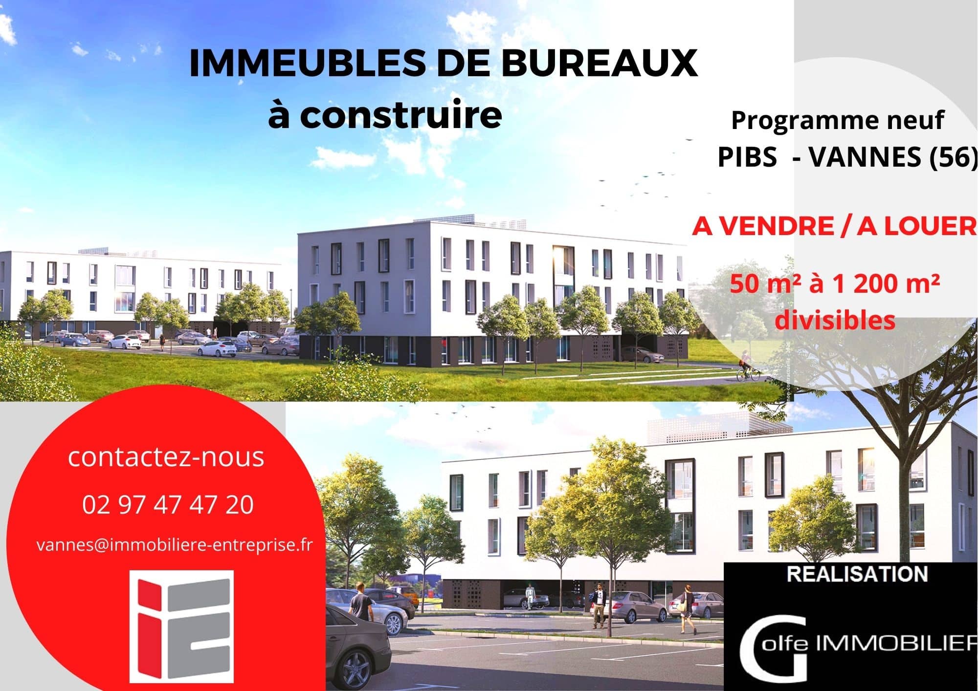 IMMEUBLES DE BUREAUX A CONSTRUIRE – PIBS 2 VANNES (56)